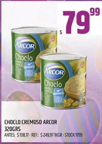 Supermercados Todo Arcor Choclo Cremoso 320grs oferta