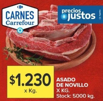 Carrefour ASADO DE NOVILLO X KG. oferta