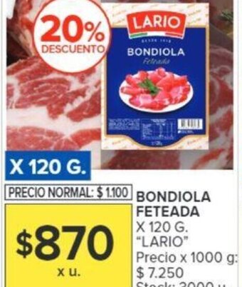 BONDIOLA FETEADA x 120g