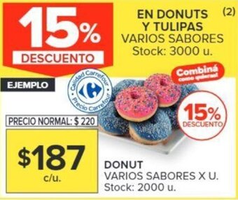 Carrefour DONUT VARIOS SABORES X U. oferta