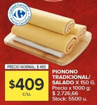 Carrefour PIONONO TRADICIONAL/ SALADO X 150 G. oferta
