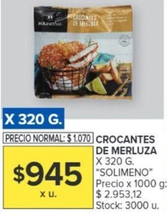 Carrefour CROCANTES DE MERLUZA X 320 G. "SOLIMENO" oferta