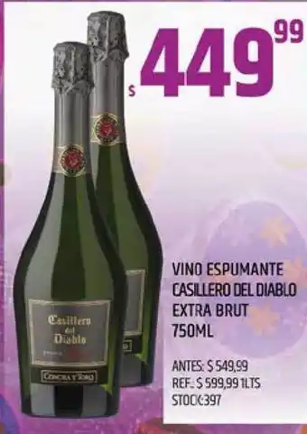 Supermercados Todo Casillero Del Diablo Vino Espumante Extra Brut 750ml oferta