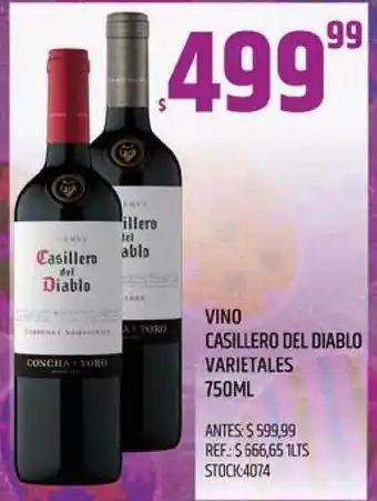 Supermercados Todo Casillero Del Diablo Vino Varietales 750ml oferta