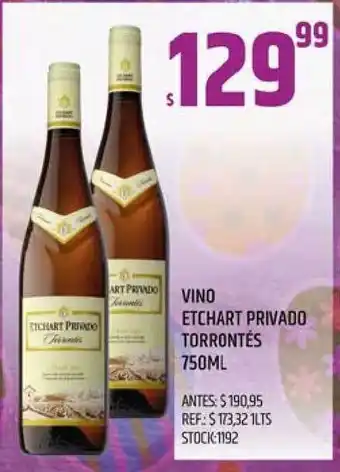 Supermercados Todo Etchart Privado Torrontés Vino 750ml oferta