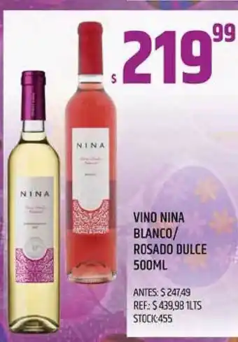Supermercados Todo Nina Vino Blanco/Rosado Dulce 500ml oferta