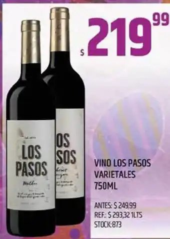 Supermercados Todo Los Pasos Vino Varietales 750ml oferta