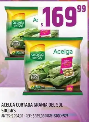 Supermercados Todo Granja Del Sol Acelga Cortada 500grs oferta