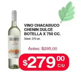 Supermercados Tadicor Chacabuco Vino Chenin Dulce Botella x 750 cc. oferta