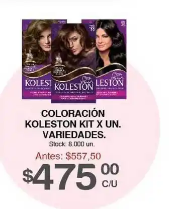 Supermercados Tadicor Koleston Coloración Kit x un. variedades oferta