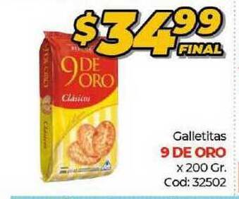 Diarco 9 De Oro Galletitas x 200gr oferta