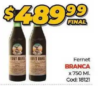 Diarco Branca Fernet x 750ml oferta