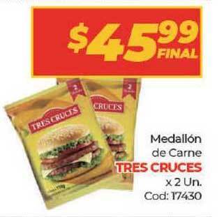 Diarco Tres Cruces Medallón de Carne x 2 un. oferta