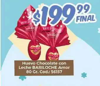 Diarco Bariloche Huevo Chocolate Con Leche Amor 80gr oferta