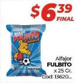 Diarco Fulbito Alfajor x 25gr oferta