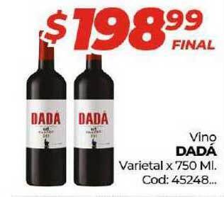 Diarco Dadá Vino Varietal x 750ml oferta