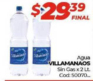Diarco Villamanaos Agua Sin Gas x 2Lt. oferta