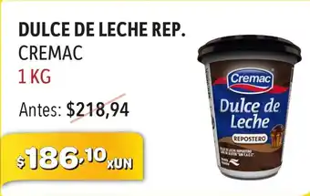 El Milagro Mayorista Dulce De Leche Rep Cremac 1kg oferta