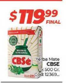 Diarco Cbse Yerba Mate x 500gr oferta