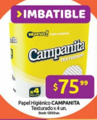 Cordiez Campanita Papel Higiénico Texturado x 4un oferta