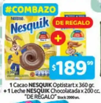 Cordiez Nesquik 1 Cacao Optistart / +1 Leche Chocolatada x 360gr x 200cc oferta