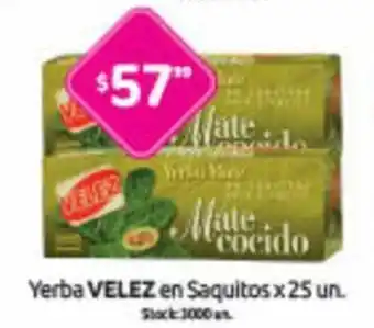 Cordiez Velez Yerba en Saquitos x 25un oferta