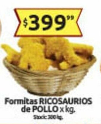 Cordiez Ricosaurios de Pollo Formitas x kg oferta