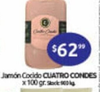 Cordiez Cuatro Condes Jamón Cocido x 100gr oferta