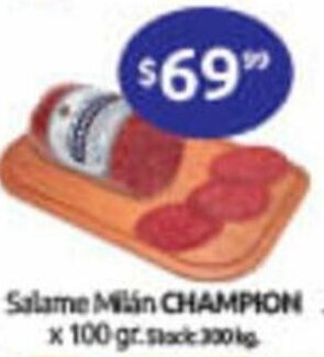 Cordiez Champion Salame Milán x 100gr oferta
