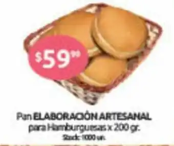 Elaboración Artesanal Pan para Hamburguesa x 200gr