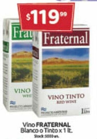 Cordiez Fraternal Vino Blanco o Tinto x 1lt oferta
