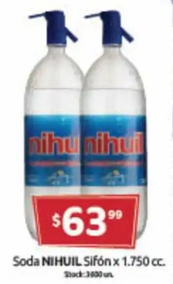 Cordiez Nihuil Soda Sifón x 1.750cc oferta