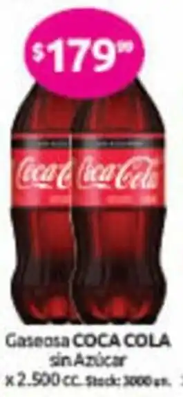 Cordiez Coca-cola Gaseosa sin Azúcar x 2.500cc oferta