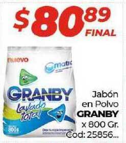 Granby Jabón en Polvo x 800 Gr.