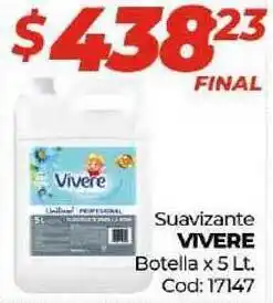 Diarco Vivere Suavizante Botella x 5Lt. oferta