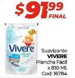 Diarco Vivere Suavizante Plancha Fácil x 810ml oferta