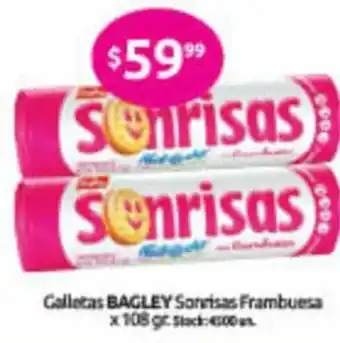 Cordiez Bagley Galletas Sonrisas Frambuesa x 105gr oferta