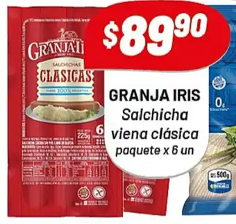 Almacor Granja Iris Salchicha viena clásica x 6un oferta