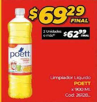 Diarco Poett Limpiador Liquido x 900ml oferta