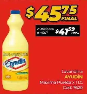 Diarco Ayudín Lavandina Máxima Pureza x 1lt oferta
