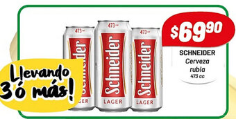 Almacor Schneider Cerveza rubia 473cc oferta