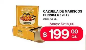 Supermercados Tadicor Cazuela De Mariscos Pennisi x 170g oferta