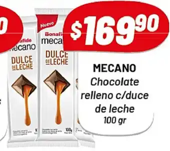 Almacor Mecano Chocolate relleno c/duce de leche 100gr oferta