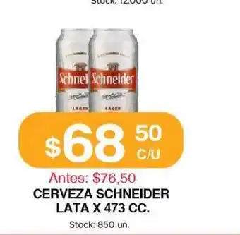 Supermercados Tadicor Schneider Cerveza Lata x 473cc oferta
