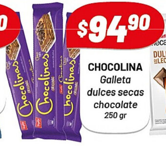 Almacor Chocolina Galleta dulces secas chocolate 250gr oferta