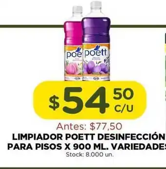 Super MAMI Poett Limpiador Desinfección para Pisos x 900ml variedades oferta