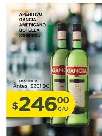 Super MAMI Gancia Aperitivo Americano Botella x 950 cc. oferta