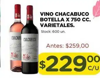 Super MAMI Chacabuco Vino Botella x 750 cc. Varietales oferta