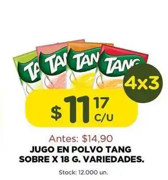 Super MAMI Tang Jugo En Polvo Sobre x 18g variedades oferta