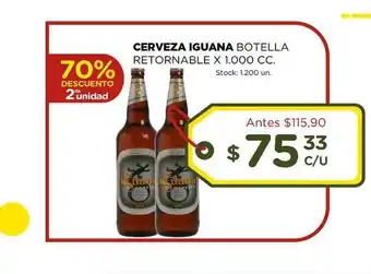 Super MAMI Iguana Cerveza Botella Retornable x 1.000 cc. oferta